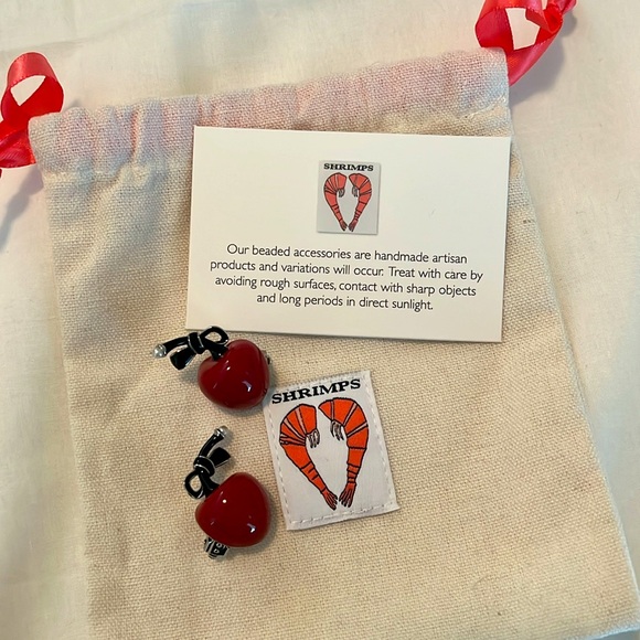 Shrimps Cherry Clip-on Earrings - Picture 2 of 6